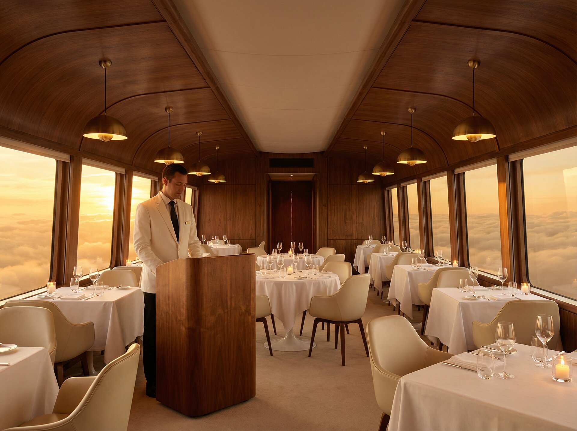 Fine dining above the clouds